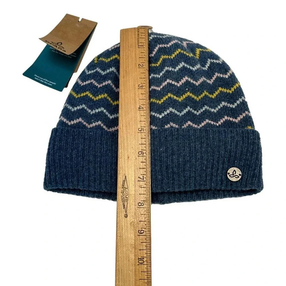 Prana Youth Youth Boy OS Winter Beanie Hat Wool Blue Green Shades New - Picture 6 of 6